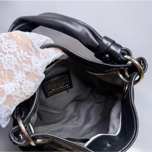 Vintage Coach Parker Signsture Op Art Shoulder Bag-13420 - Picture 5 of 6